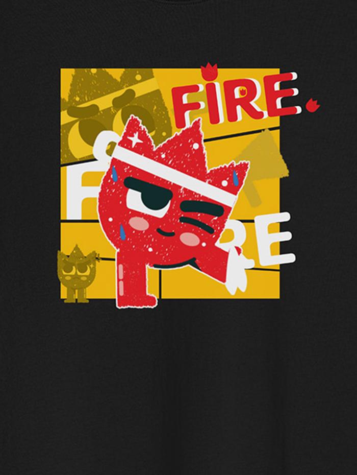 Áo in cotton 220gsm C&S x TVUM - Fire đỏ - undefined