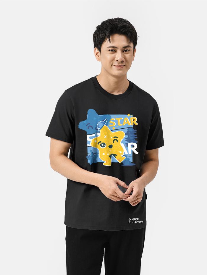 Áo in cotton 220gsm C&S x TVUM - Star vàng - undefined