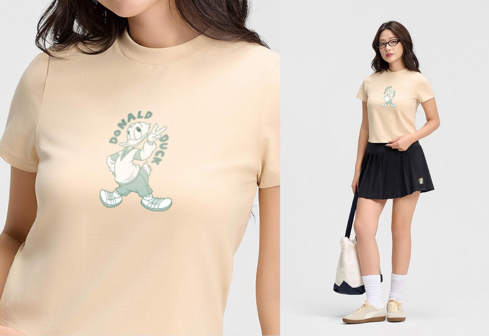 Áo thun Baby Tee Cotton Compact Donald Say Hi