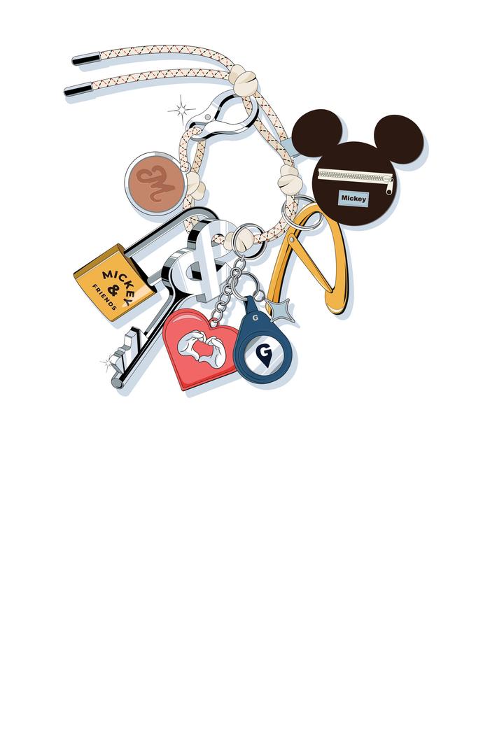 Áo thun Baby Tee Cotton Compact phối viền xanh Mickeychain - undefined