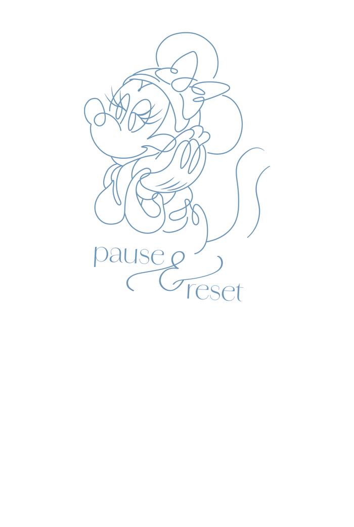 Áo thun Baby Tee Cotton Compact phối viền xanh Pause & Reset - undefined