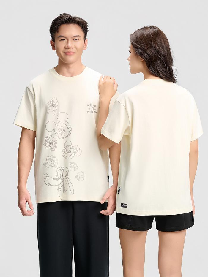 Áo thun Relaxed Fit 100% Cotton Floating Mickey & Friends - undefined