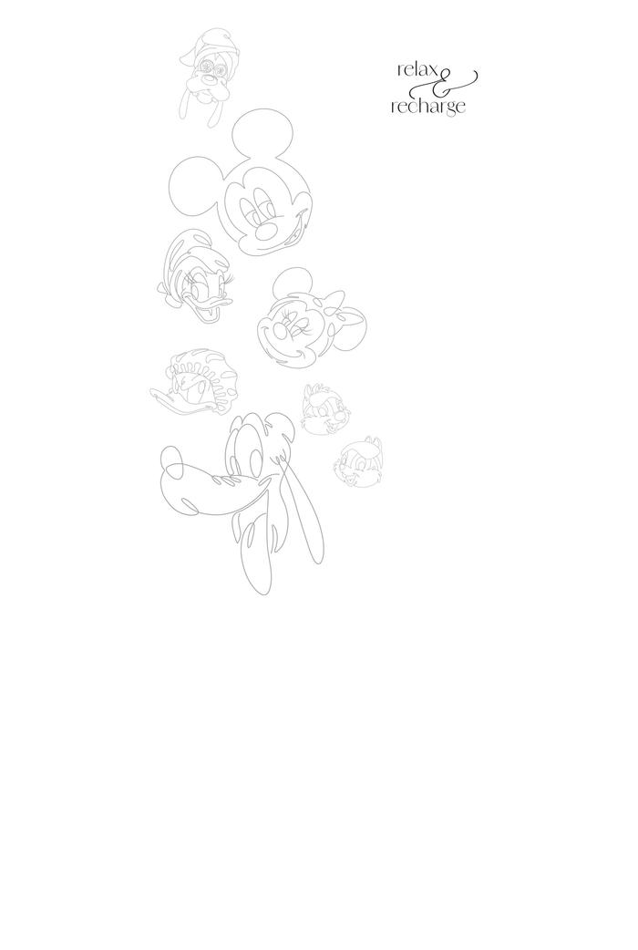 Áo thun Relaxed Fit 100% Cotton Floating Mickey & Friends - undefined