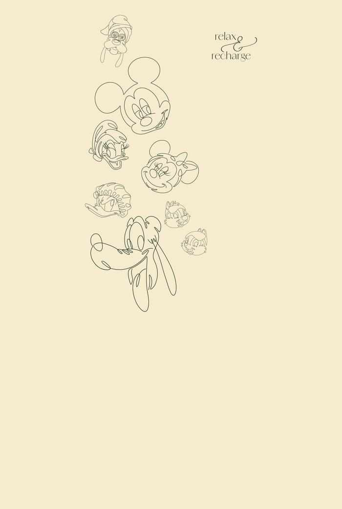 Áo thun Relaxed Fit 100% Cotton Floating Mickey & Friends - undefined