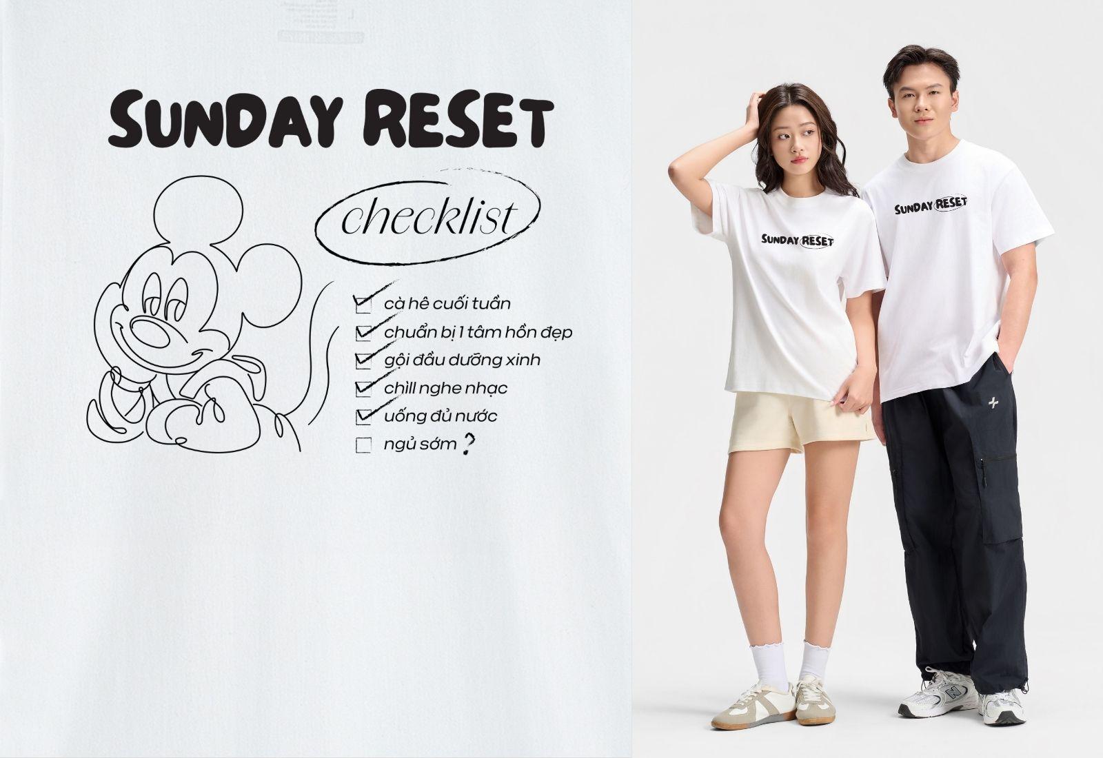Áo thun Relaxed Fit 100% Cotton Sunday Reset