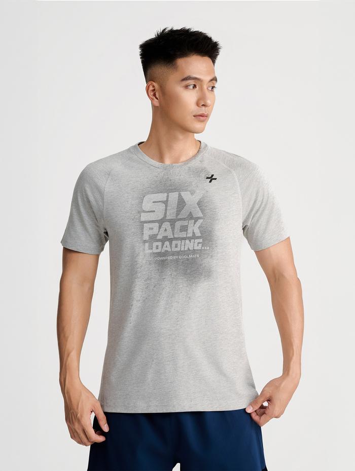 Áo thun training hidden graphic "6 packs loading..." - undefined