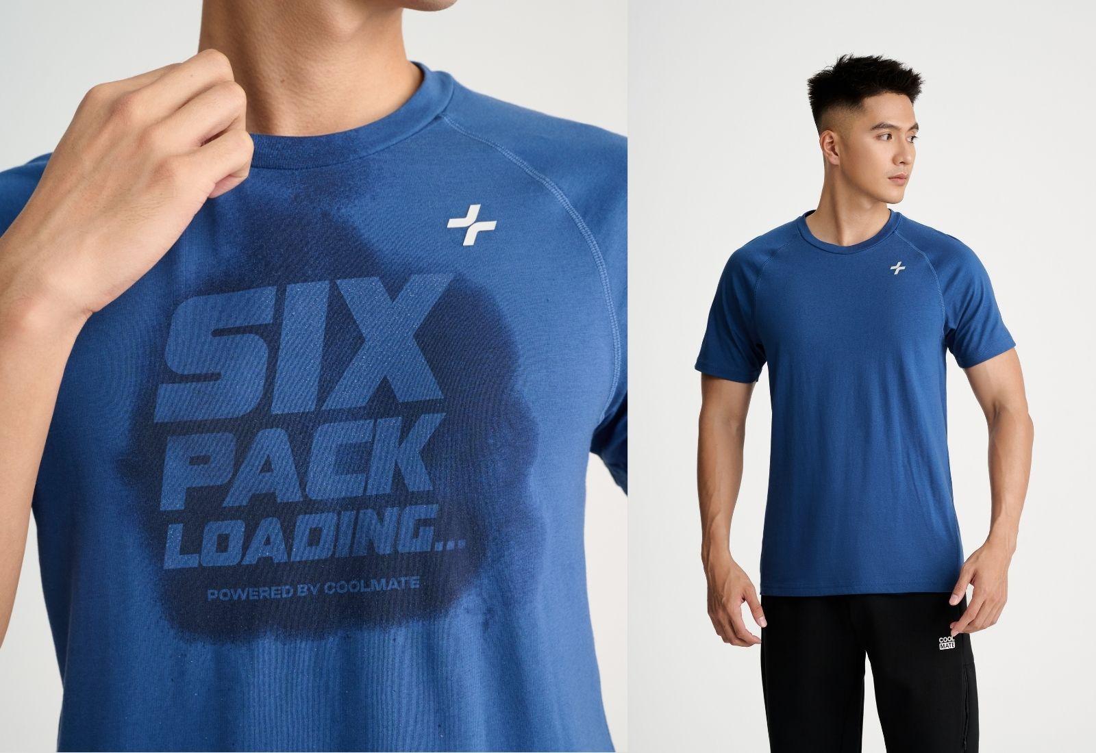 Áo thun training hidden graphic "6 packs loading..."