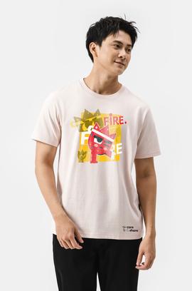 Áo in cotton 220gsm C&S x TVUM - Fire đỏ - undefined