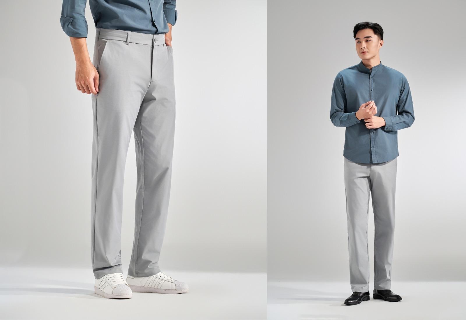 Quần Dài Nam Kaki Excool dáng Straight