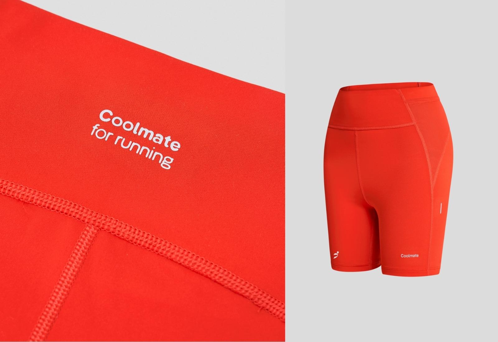 "NTOxCoolmate" Quần shorts chạy bộ tights fit 5IN