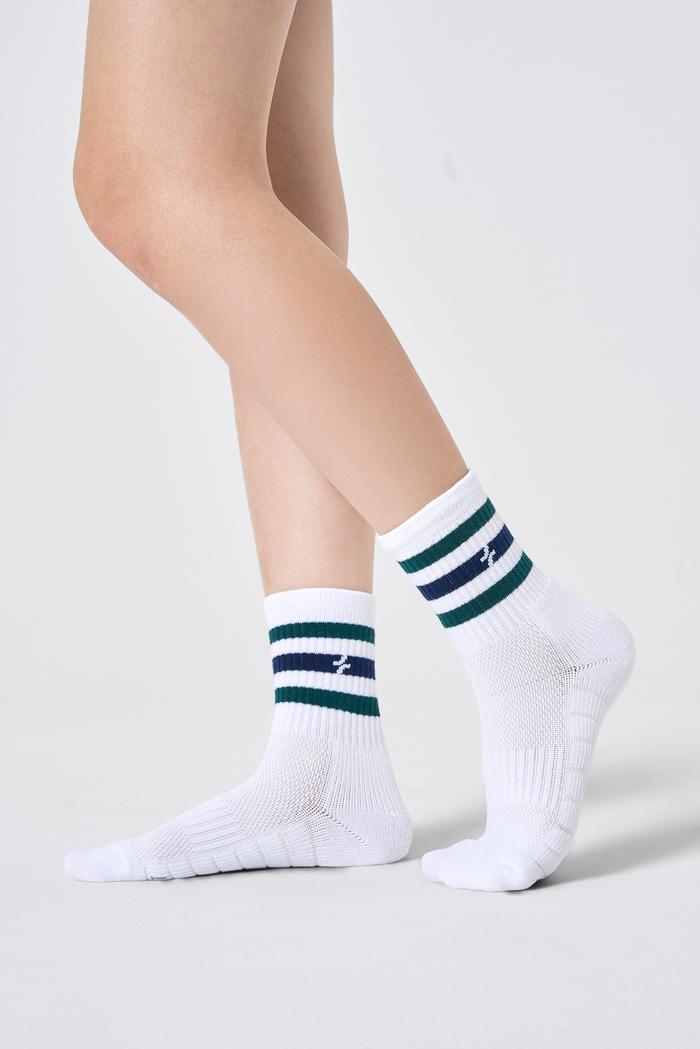 Tất Pickleball Cổ Trung Stripes Crew - undefined