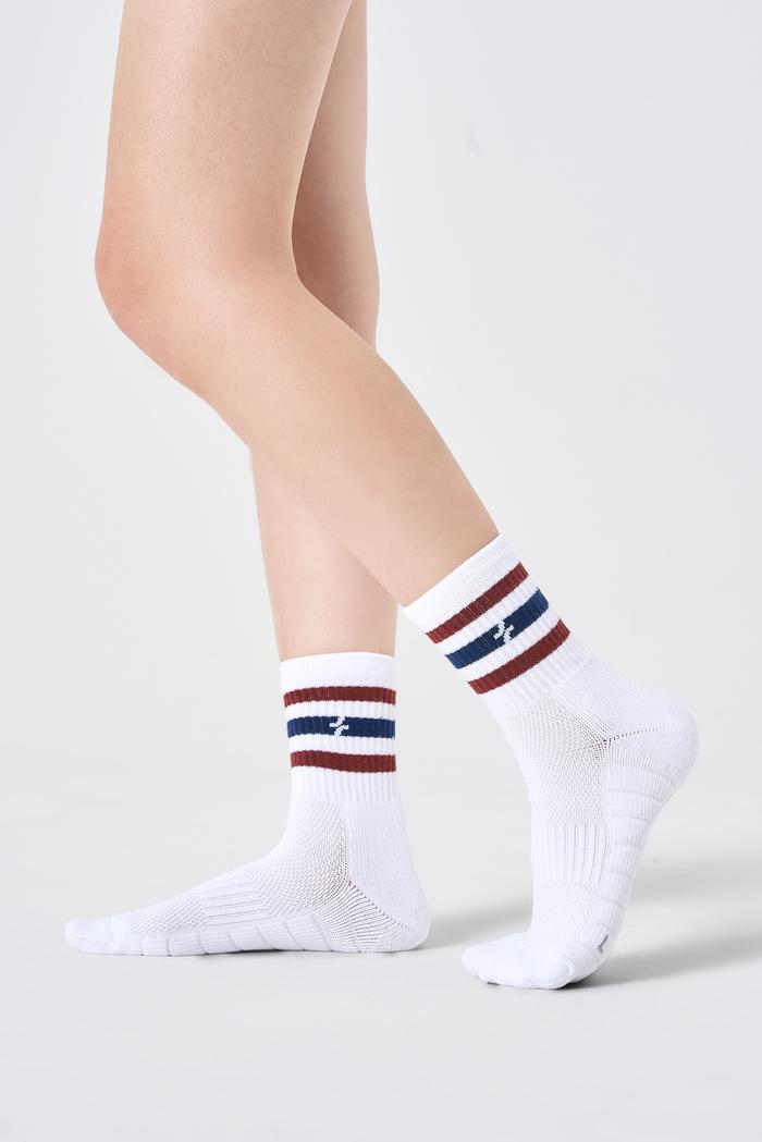 Tất Pickleball Cổ Trung Stripes Crew - undefined