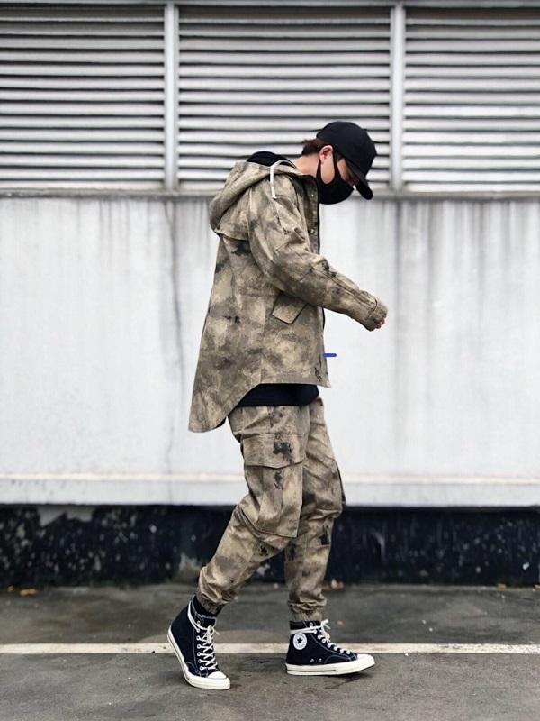 Bộ đồ ton sur ton họa tiết camo cực cá tính và sành điệu