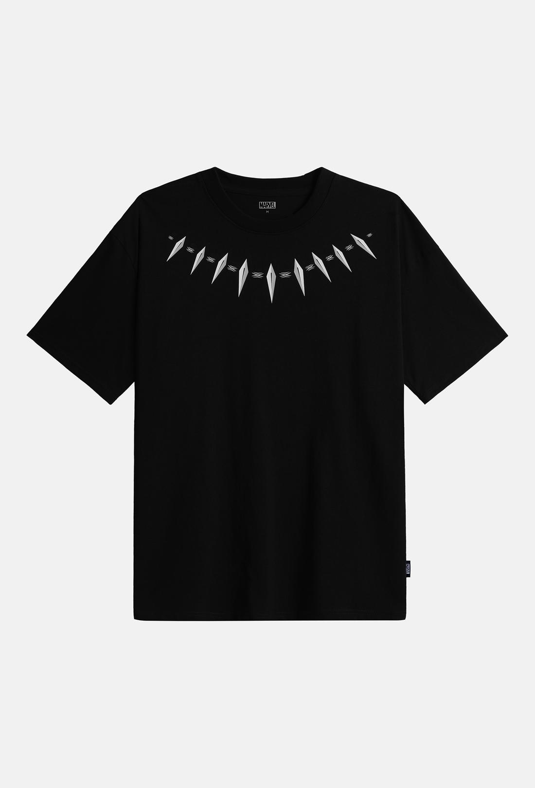 Áo thun Marvel Oversize Black Panther - Vibranium Fangs - undefined