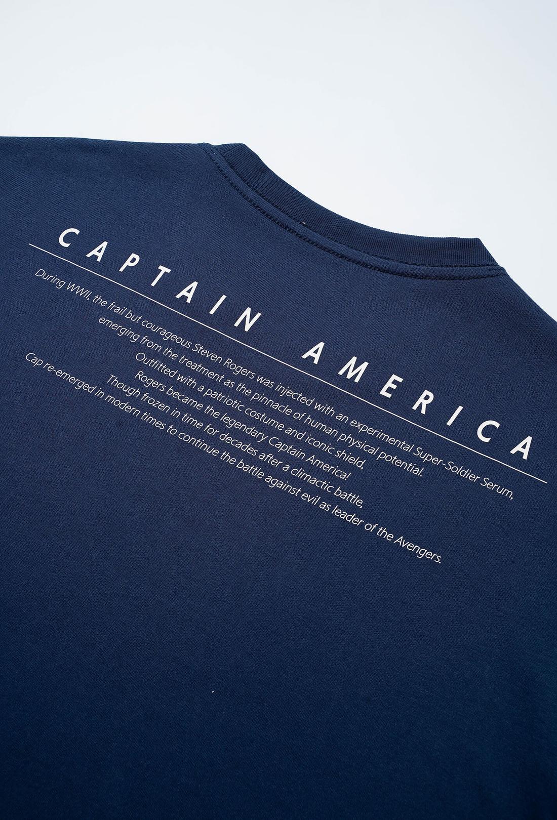 Áo thun Marvel Captain America Quote - màu Navy - undefined