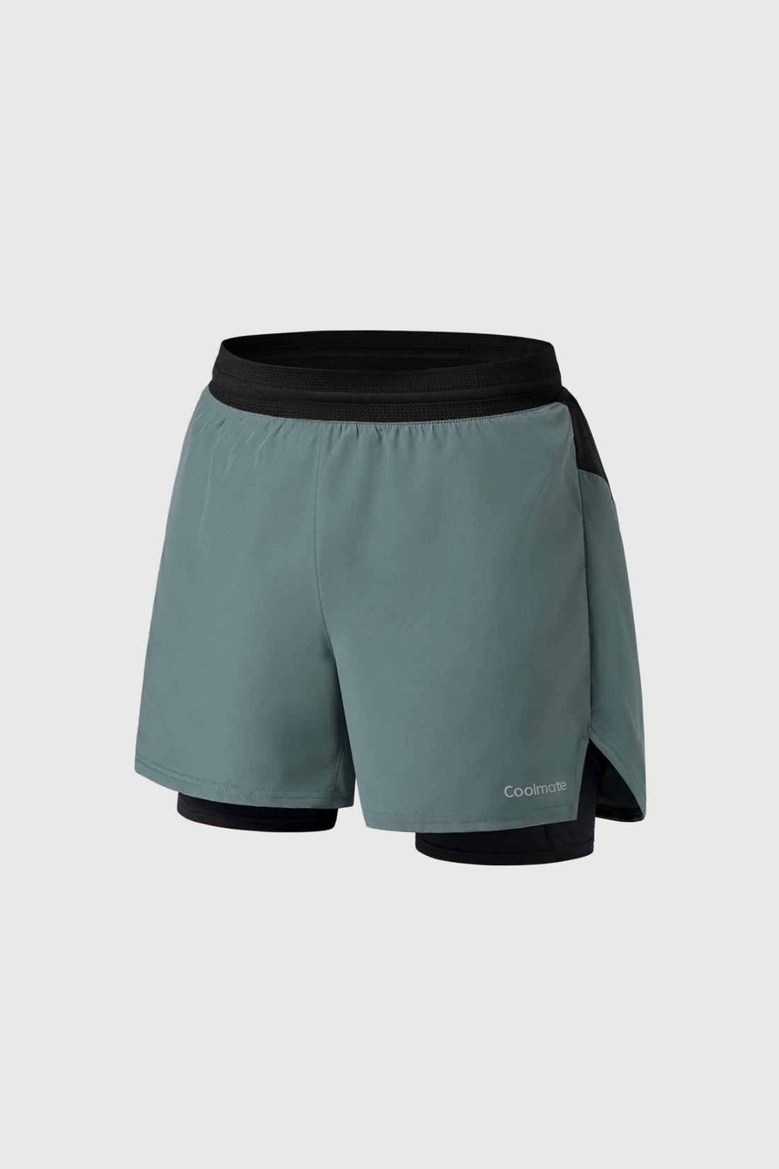 Quần Shorts Chạy Bộ 2 Lớp Essential - undefined