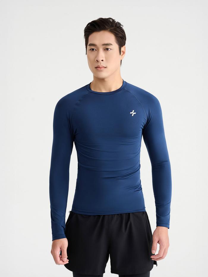 Áo dài tay thể thao nam Logo Active Slim - undefined