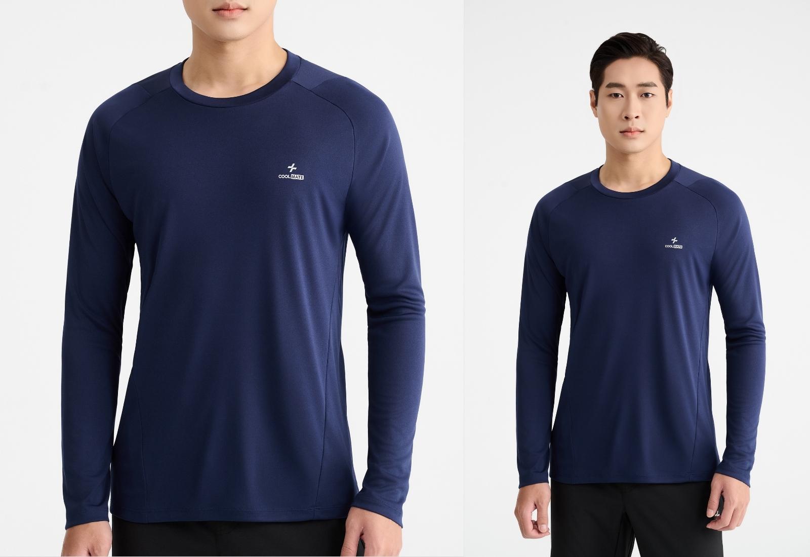 Áo dài tay thể thao nam Logo Active Regular