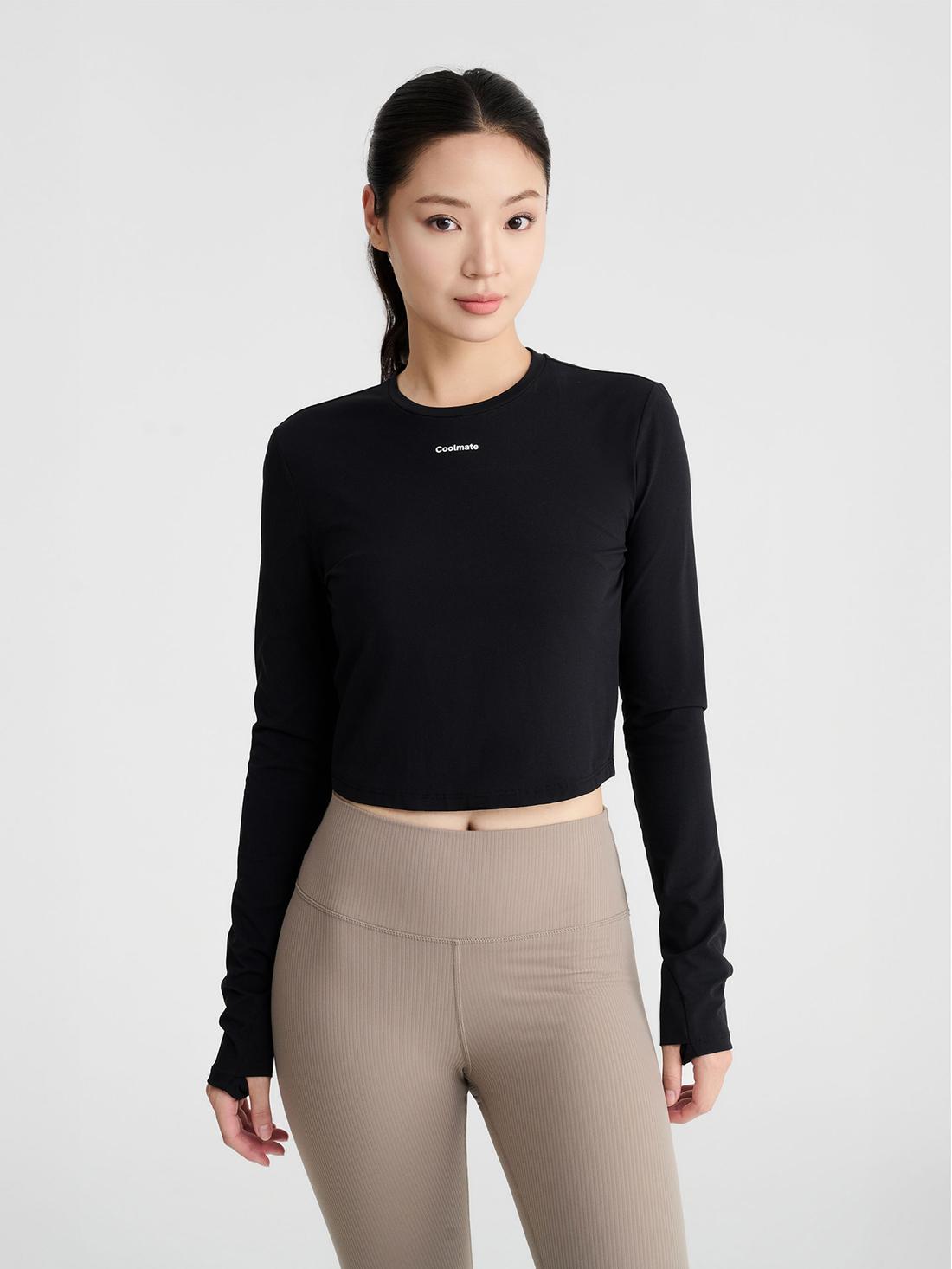 Áo dài tay thể thao nữ Croptop Flex - undefined