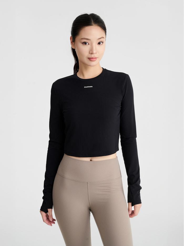 Áo dài tay thể thao nữ Croptop Flex - undefined