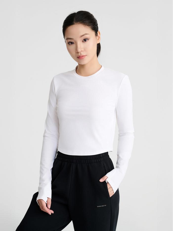 Áo dài tay thể thao nữ Croptop Flex - undefined