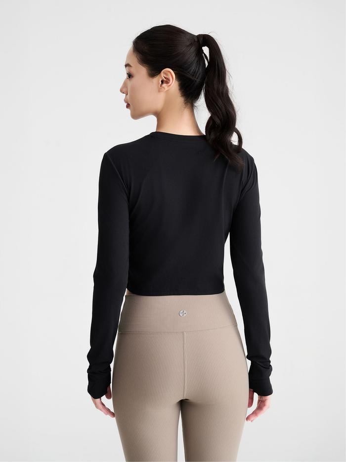 Áo dài tay thể thao nữ Croptop Flex - undefined