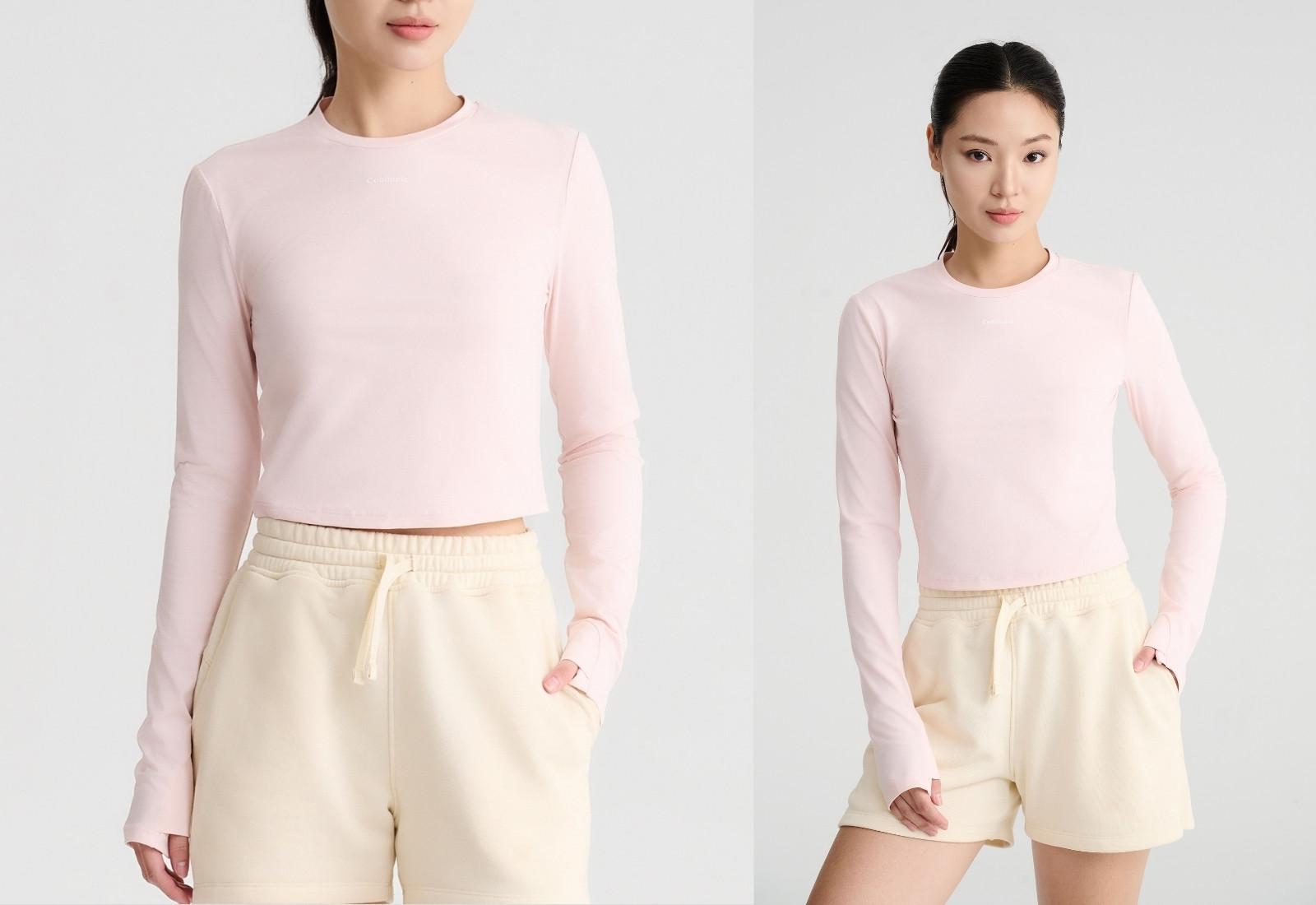 Áo dài tay thể thao nữ Croptop Flex