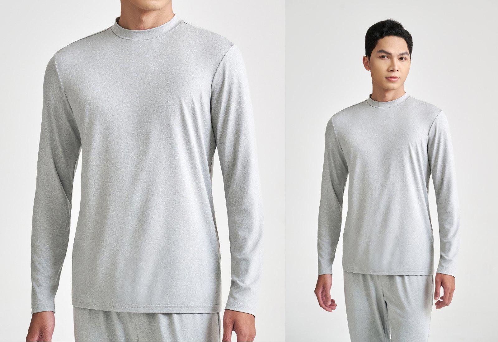 Áo mặc trong Essential Brush Poly cổ ngắn