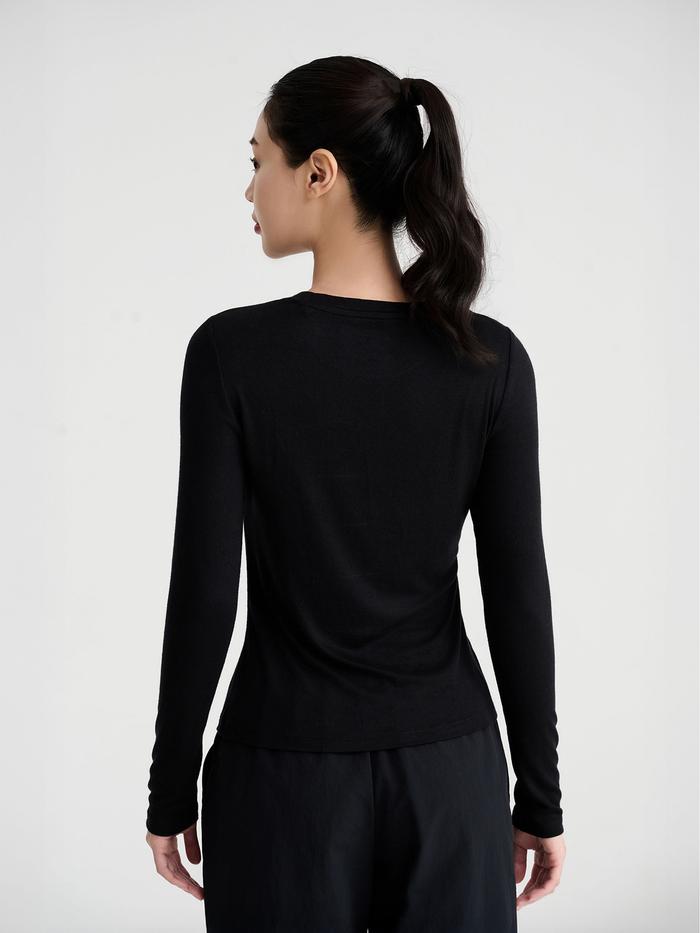 Áo giữ nhiệt nữ Exwarm cổ thấp - undefined