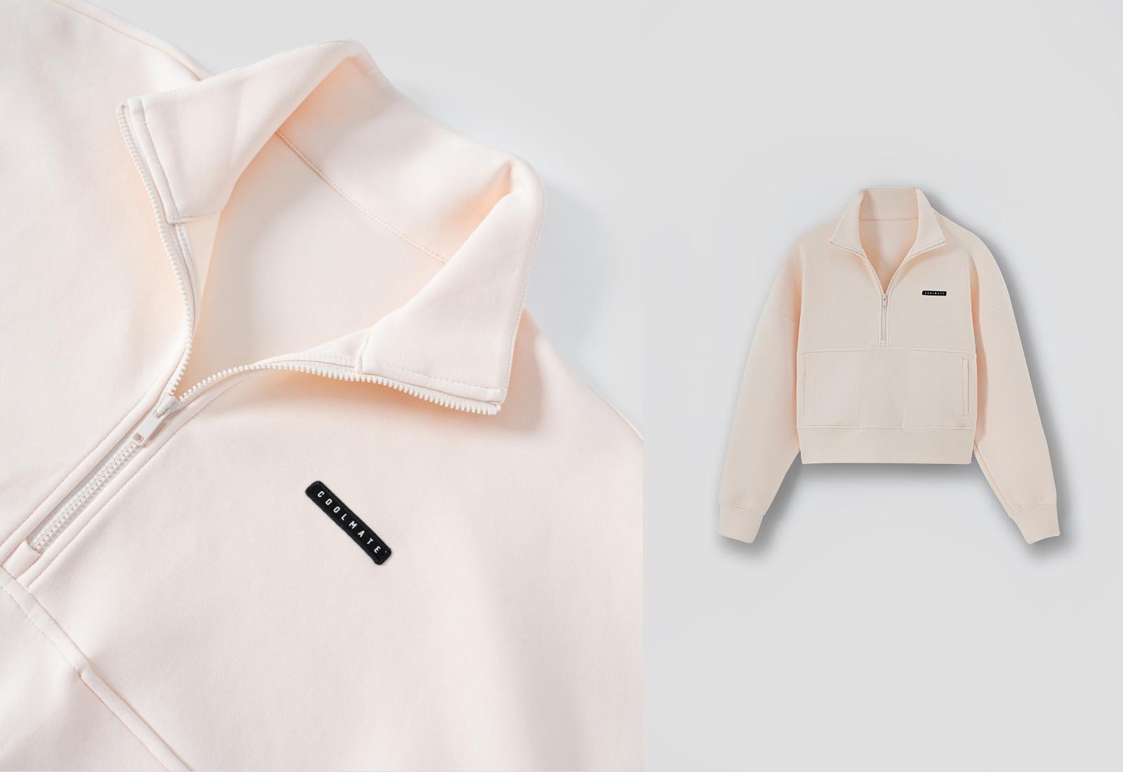 Áo Half Zip Oversized nữ Studio
