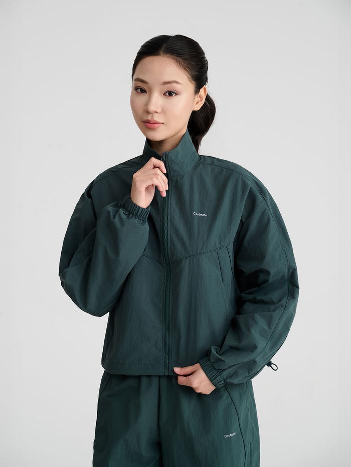 Áo khoác nữ Track Jacket Windbreaker khoá kéo - undefined