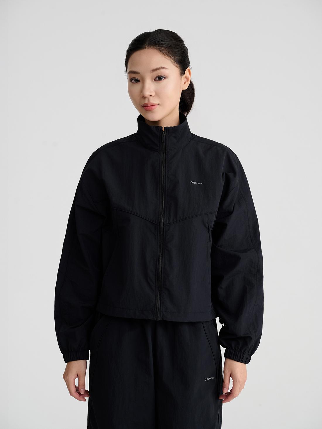 Áo khoác nữ Track Jacket Windbreaker khoá kéo - undefined