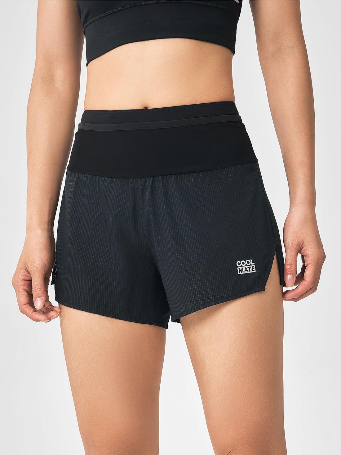 "NTOXCOOLMATE" Quần short chạy bộ cạp cao 3IN - undefined