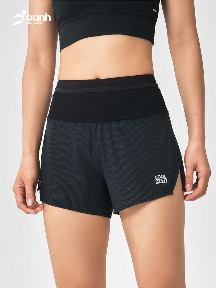 "NTOXCOOLMATE" Quần short chạy bộ cạp cao 3IN - undefined