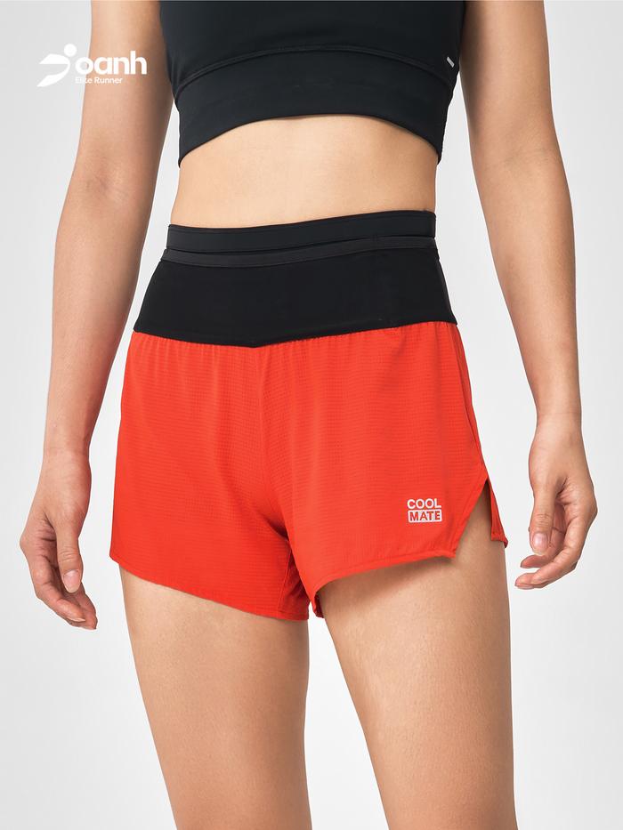 "NTOXCOOLMATE" Quần short chạy bộ cạp cao 3IN - undefined