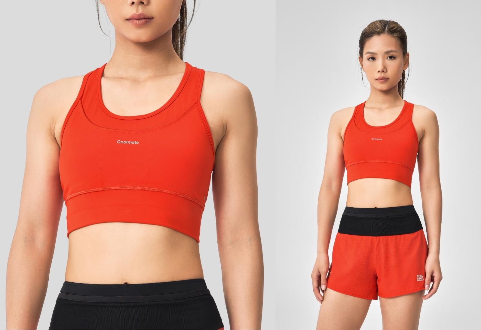 "NTOXCOOLMATE" Áo Bra chạy bộ Medium Support