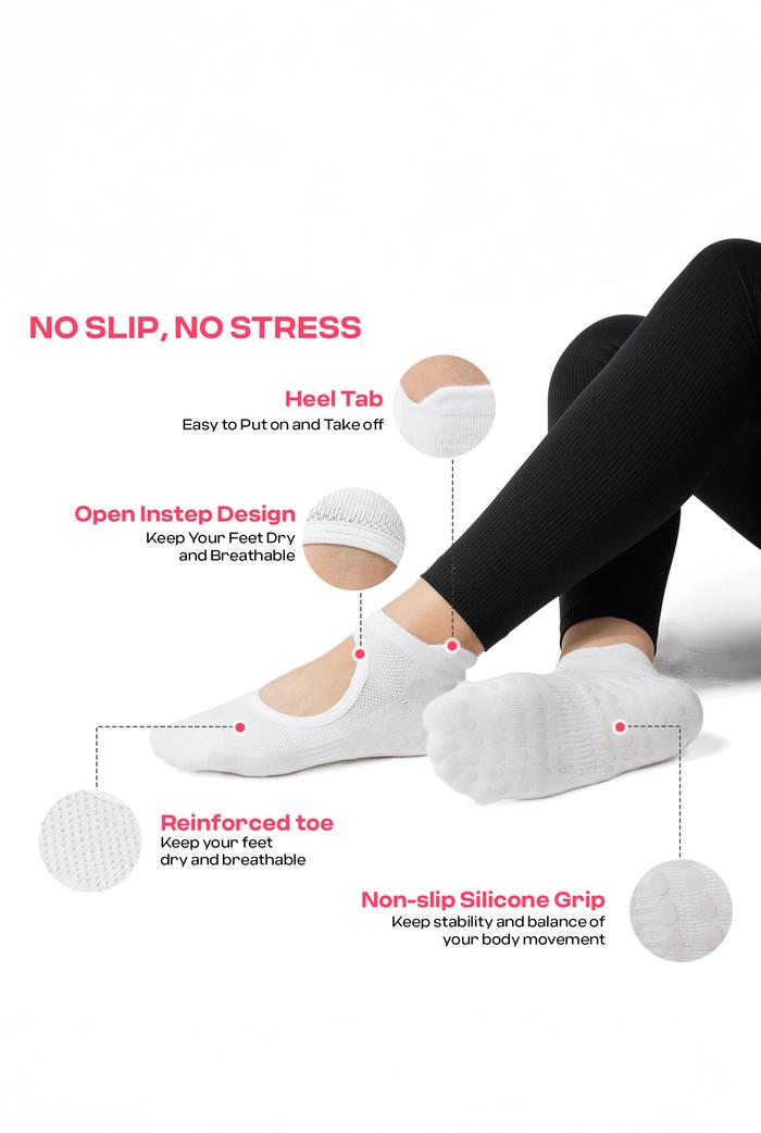 Pack 2 Tất Yoga & Pilates Grip Socks - undefined