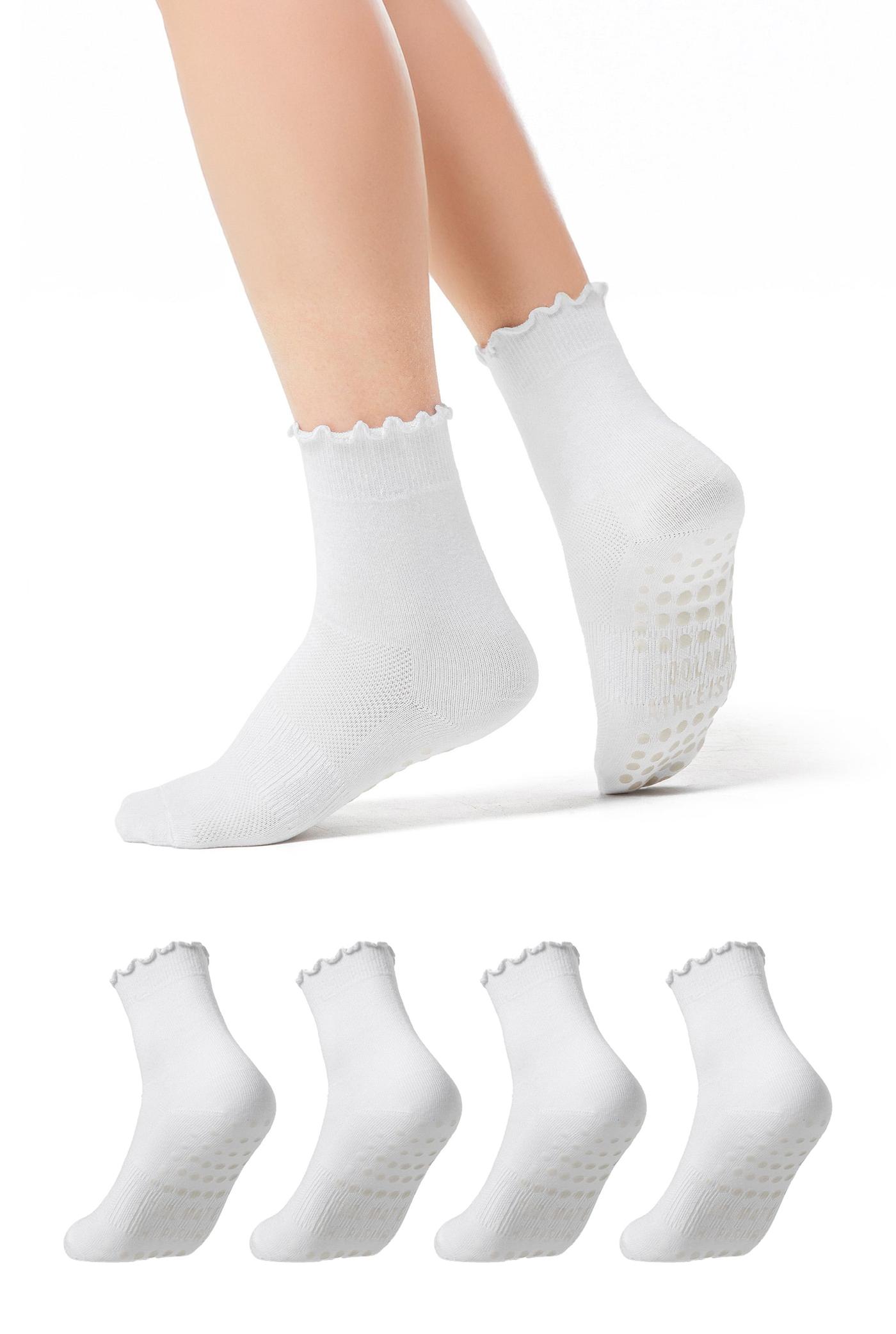 Pack 2 Tất Yoga & Pilates chống trượt Ruffle Socks - undefined
