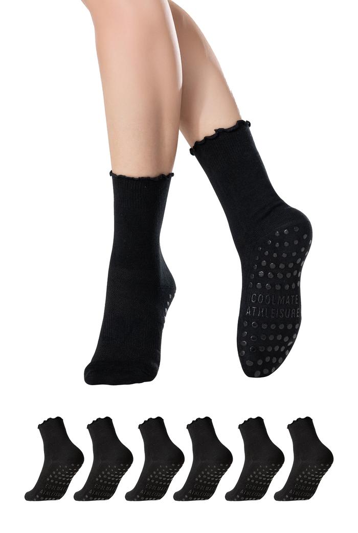 Pack 3 Tất Yoga & Pilates chống trượt Ruffle Socks - undefined