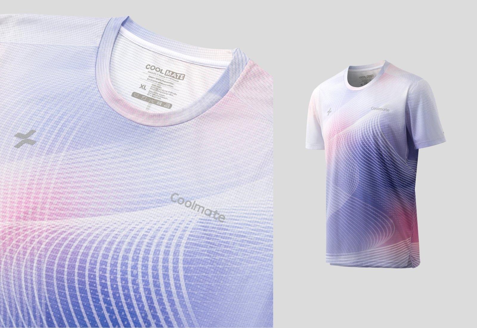Tshirt chạy bộ nam Airflow Luman Wave