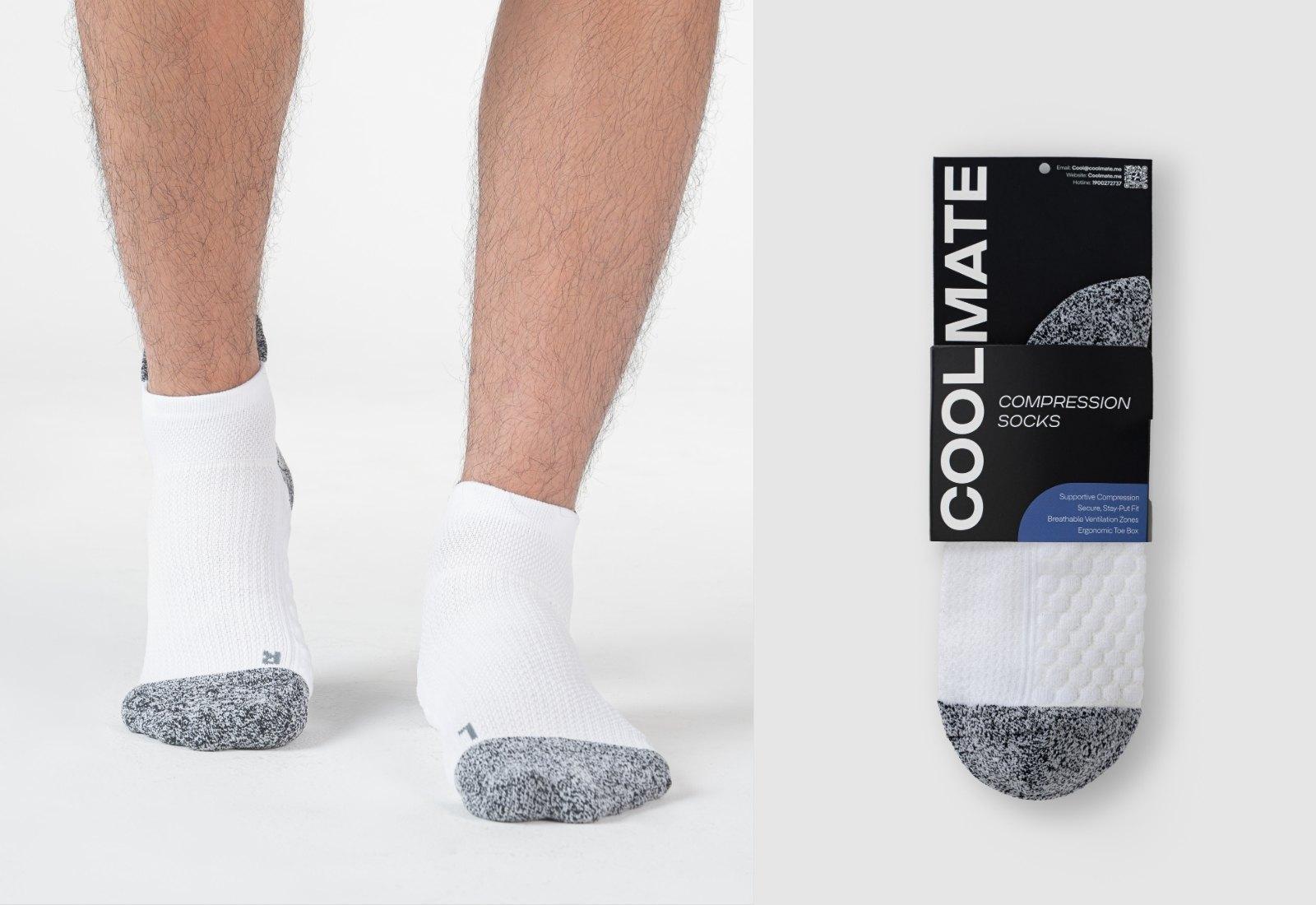 Tất Short Grip Compression Cushion Socks 