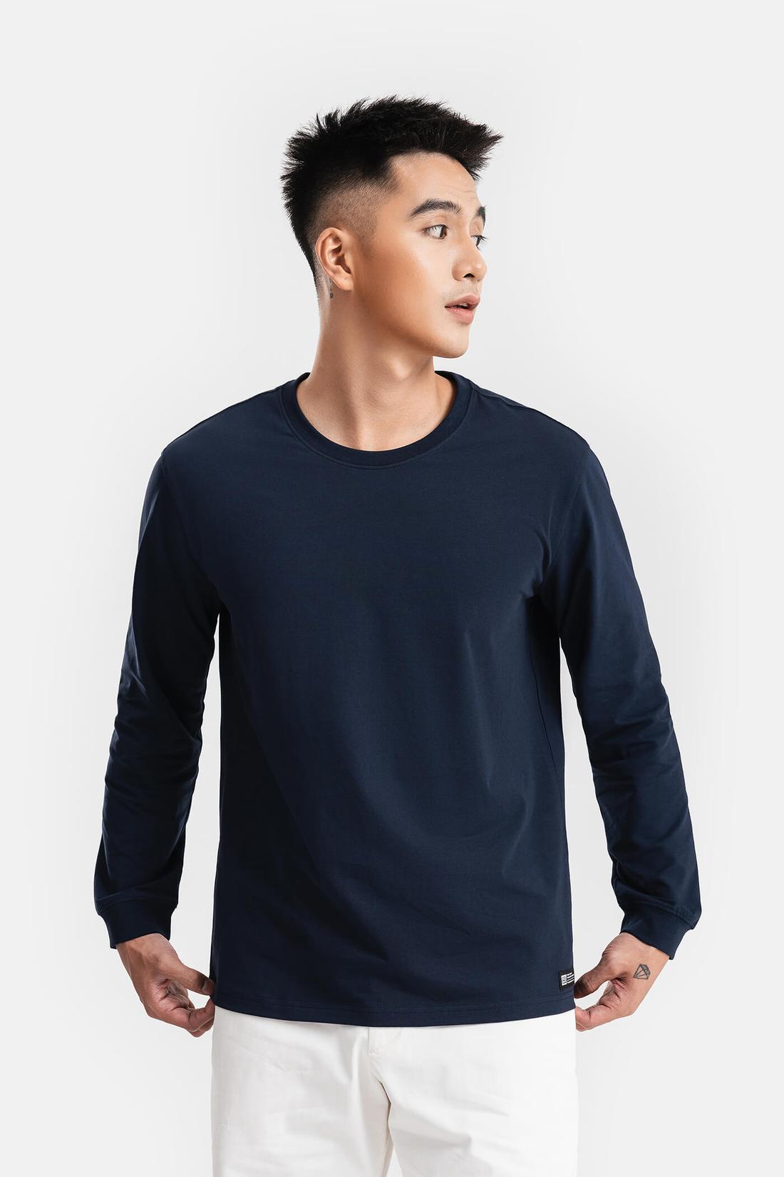 Áo thun nam dài tay Cotton Compact V2 - Outlet - undefined