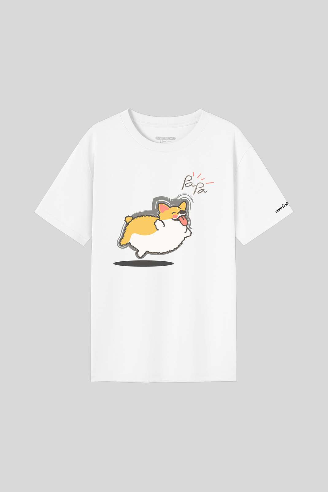 Áo Thun Nam C&S Chubby Corgi Papa - undefined