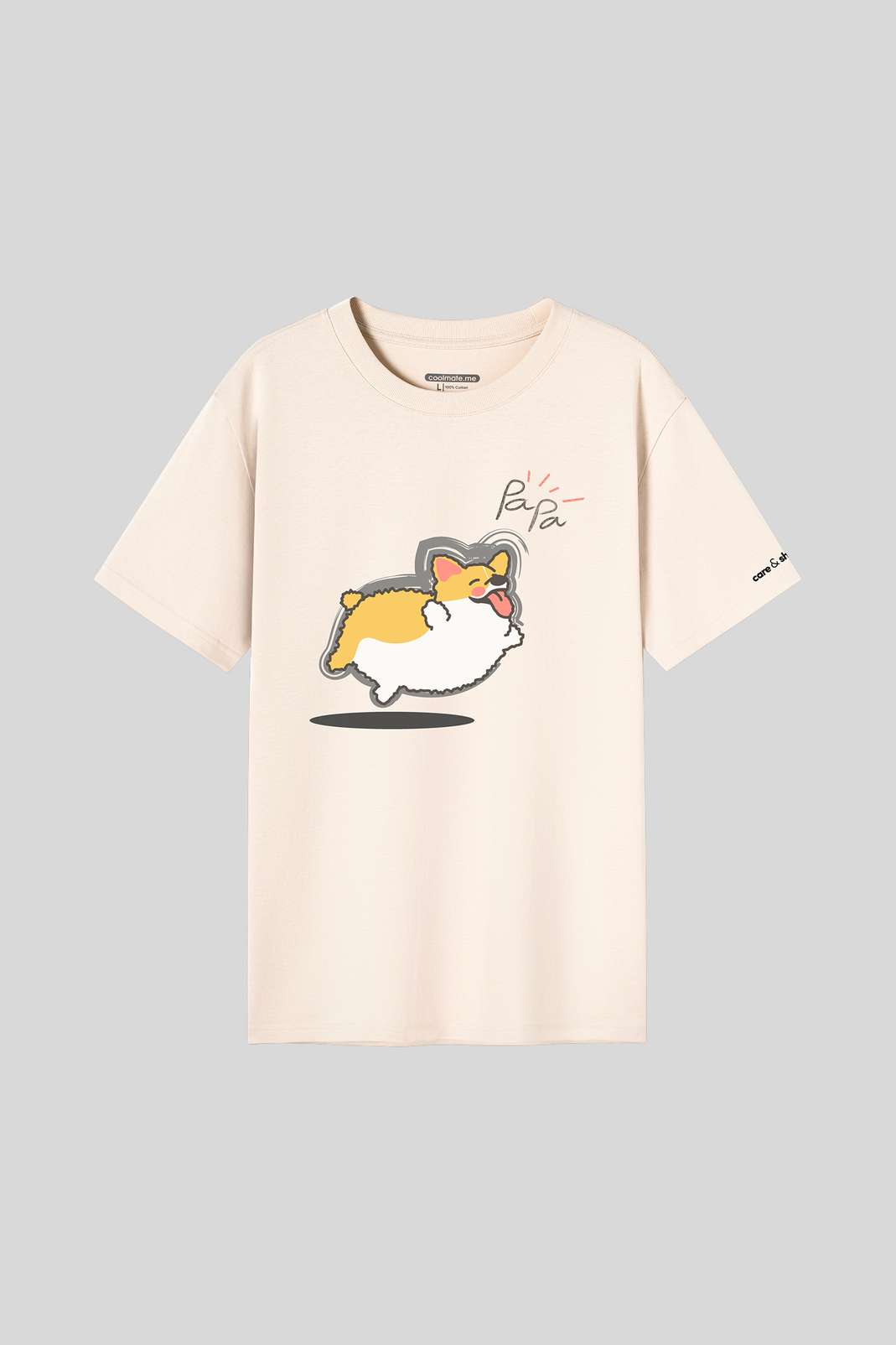 Áo Thun Nam C&S Chubby Corgi Papa - undefined