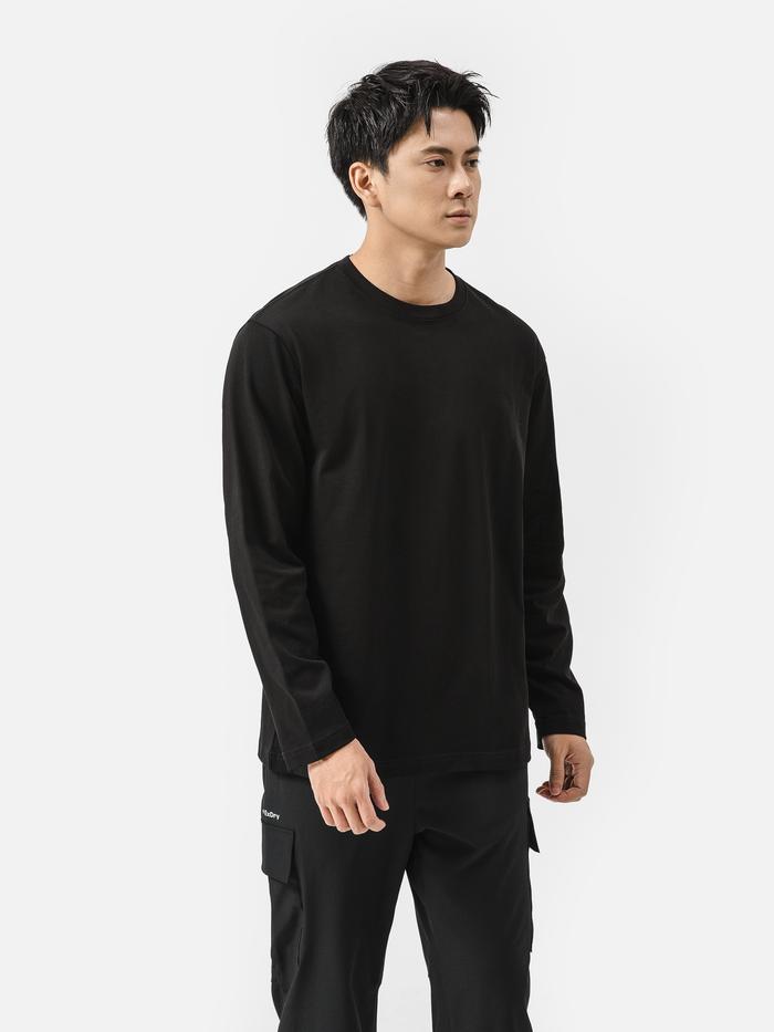 Áo thun dài tay 100% Cotton Relax fit - undefined