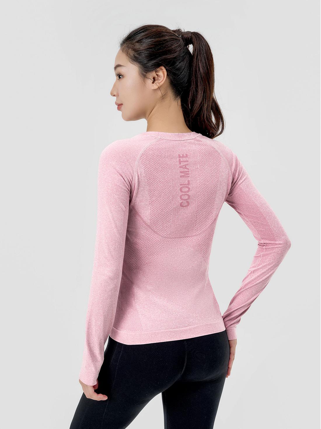 Áo dài tay thể thao Vital Seamless - Hồng - undefined