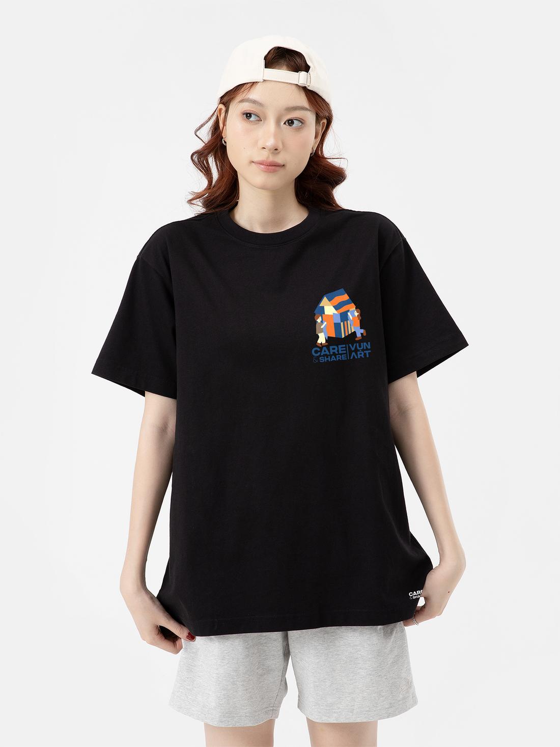 Áo in Cotton Compact CARE SHARE In Lụa VỤN ART III - [Chung tay xây nhà mới] - undefined