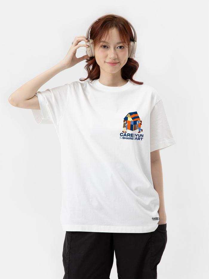 Áo in Cotton Compact CARE SHARE In Lụa VỤN ART III - [Chung tay xây nhà mới] - undefined