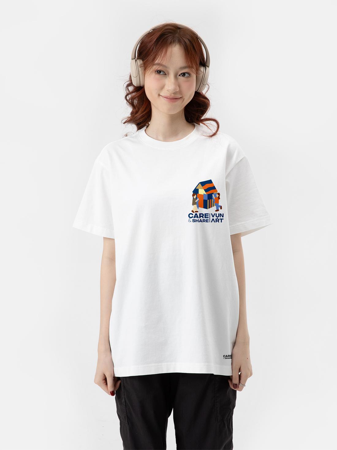 Áo in Cotton Compact CARE SHARE In Lụa VỤN ART III - [Chung tay xây nhà mới] - undefined