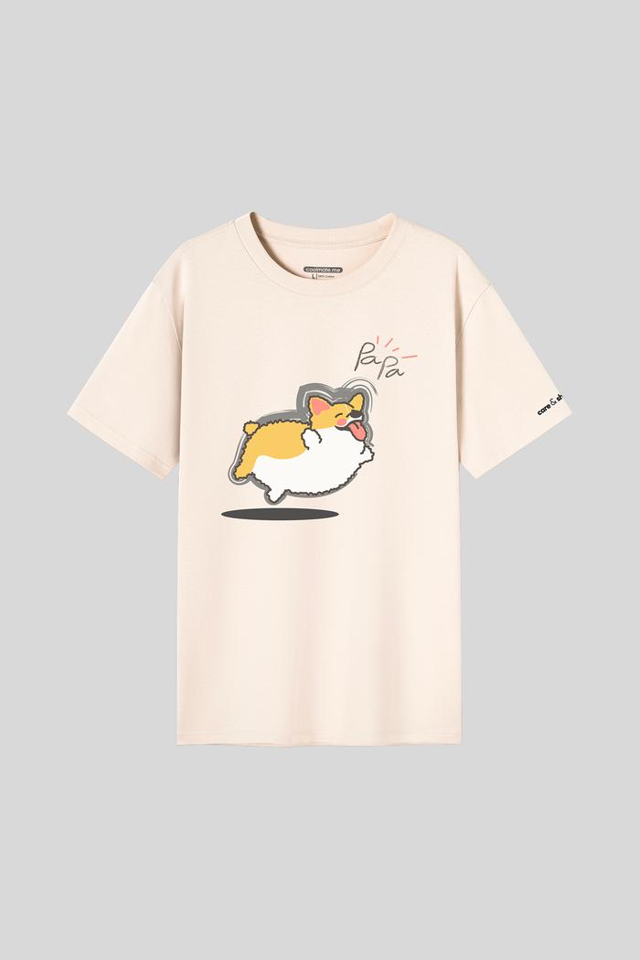 Áo Thun Nam C&S Chubby Corgi Papa - undefined